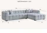 My Fitin Tribeca Corner Group in Pearl Boucle Fabric