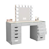 Myfitin Eva Vanity Desk - 13 Storage Drawers with Full Light