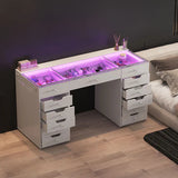 Myfitin Eva-RGB Vanity Desk Pro - 13 Storage Drawers