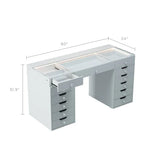Myfitin Eva-RGB Vanity Desk Pro - 13 Storage Drawers