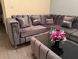 Corner sofa 235cm by 235cm in grey