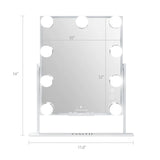 Myfitin Hollywood Glow Mirror with Wireless Charging M - 9 Dimmable LED Bulbs
