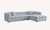 My Fitin Tribeca Corner Group in Pearl Boucle Fabric