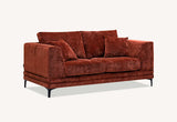 My Fitin Lenox Sofa Range in Rust Velvet