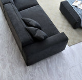My Fitin Dakota 4 seater with Chaise in Midnight Boucle