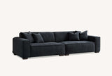 My Fitin Dakota 4 seater with Chaise in Midnight Boucle