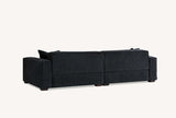 My Fitin Dakota 4 seater with Chaise in Midnight Boucle