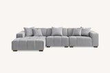 My Fitin Leonard Left Hand Corner Group in Cloudy Grey Boucle