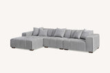 My Fitin Leonard Left Hand Corner Group in Cloudy Grey Boucle
