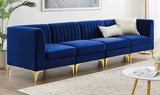 Myfitin 4 Seater Channel Tufted Sofa