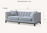 My Fitin Cooper 3 Seater Sofa in Dolphin Boucle - Myfitin Furniture