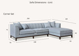 My Fitin Cooper Right Hand Corner Group in Dolphin Boucle - Myfitin Furniture