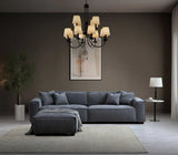 My Fitin Dakota 4 seater with Chaise in Charcoal Boucle - Myfitin Furniture