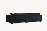My Fitin Dakota 4 seater with Chaise in Midnight Boucle - Myfitin Furniture