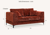 My Fitin Lenox Sofa Range in Steel Velvet - Myfitin Furniture