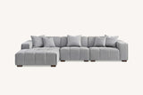 My Fitin Leonard Left Hand Corner Group in Cloudy Grey Boucle - Myfitin Furniture