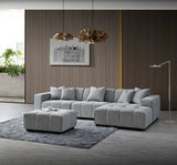 My Fitin Leonard Right Hand Corner Group in Cloudy Grey Boucle
