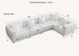 My Fitin Lottie Modular Corner Group in Polar Boucle - Myfitin Furniture