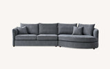 My Fitin Rubin Corner Chaise in Charcoal Boucle - Myfitin Furniture