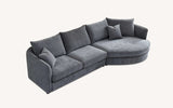 My Fitin Rubin Corner Chaise in Charcoal Boucle - Myfitin Furniture