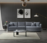 My Fitin Rubin Corner Chaise in Charcoal Boucle - Myfitin Furniture