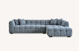 My Fitin Tribeca Corner Group in Iron Boucle Fabric - Myfitin Furniture