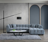 My Fitin Tribeca Corner Group in Iron Boucle Fabric - Myfitin Furniture