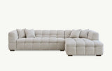 My Fitin Tribeca Corner Group in Oatmeal Boucle Fabric - Myfitin Furniture