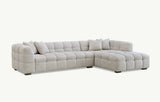 My Fitin Tribeca Corner Group in Oatmeal Boucle Fabric - Myfitin Furniture
