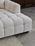 My Fitin Tribeca Corner Group in Oatmeal Boucle Fabric - Myfitin Furniture
