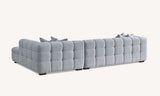My Fitin Tribeca Corner Group in Pearl Boucle Fabric - Myfitin Furniture