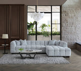 My Fitin Tribeca Corner Group in Pearl Boucle Fabric - Myfitin Furniture