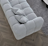My Fitin Tribeca Corner Group in Pearl Boucle Fabric - Myfitin Furniture