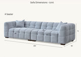 My Fitin Tribeca Sofa Range in Pearl Boucle Fabric - Myfitin Furniture