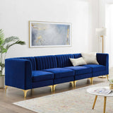 Myfitin 4 Seater Channel Tufted Sofa - Myfitin Furniture