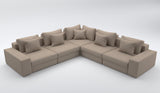 Myfitin 5 Seater Corner plain sofa set with High back Cushions - Myfitin Furniture