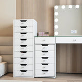 Myfitin 9-Drawer Makeup Vanity Storage Unit with Lights - Myfitin Furniture