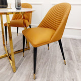 Myfitin Alba Leather Dining Chair (Bespoke) - Myfitin Furniture