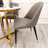 Myfitin Alba Leather Dining Chair (Bespoke) - Myfitin Furniture