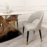 Myfitin Astra Leather Dining Chair (Bespoke) - Myfitin Furniture