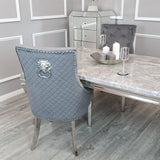 Myfitin Bentley Gold Dining Chair with Lion Knocker & Quilted Back (Bespoke) - Myfitin Furniture