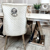Myfitin Bentley Gold Dining Chair with Lion Knocker & Quilted Back (Bespoke) - Myfitin Furniture