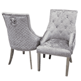 Myfitin Bentley Gold Dining Chair with Lion Knocker & Quilted Back (Bespoke) - Myfitin Furniture