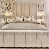 Myfitin Boucle Panel Bed (Bespoke) - Myfitin Furniture