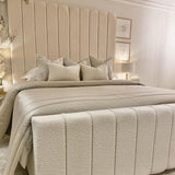 Myfitin Boucle Panel Bed (Bespoke) - Myfitin Furniture