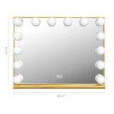 Myfitin Chanel Gold Hollywood Mirror - 14 Dimmable LED Bulbs - Myfitin Furniture