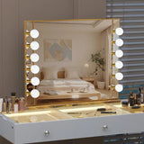 Myfitin Chanel Gold Hollywood Vanity Mirror - 12 Dimmable LED Bulbs - Myfitin Furniture