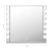 Myfitin Chanel Silver Hollywood Mirror - 12 Dimmable LED Bulbs - Myfitin Furniture
