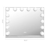 Myfitin Chanel Silver Hollywood Mirror - 14 Dimmable LED Bulbs - Myfitin Furniture