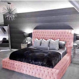 Myfitin Chesterfield Plush Valvet Bed (Bespoke) - Myfitin Furniture
